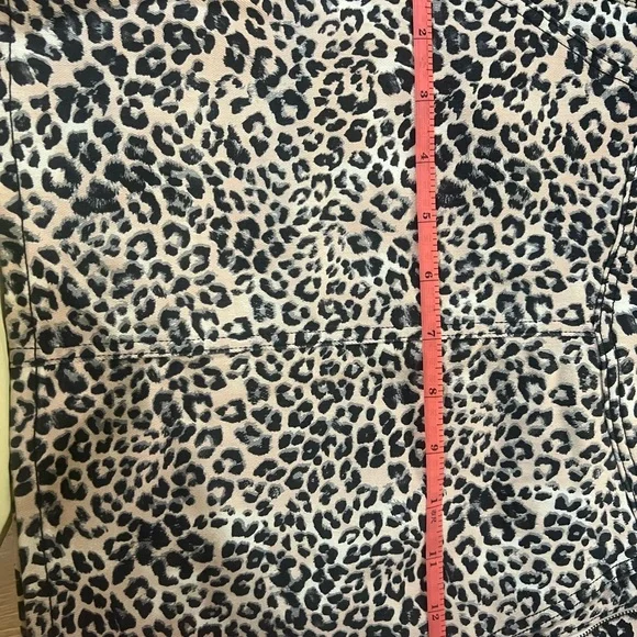 Express Skirt High Rise Womens 6 Brown Leopard Animal Print Pockets Zipper - Picture 3 of 7